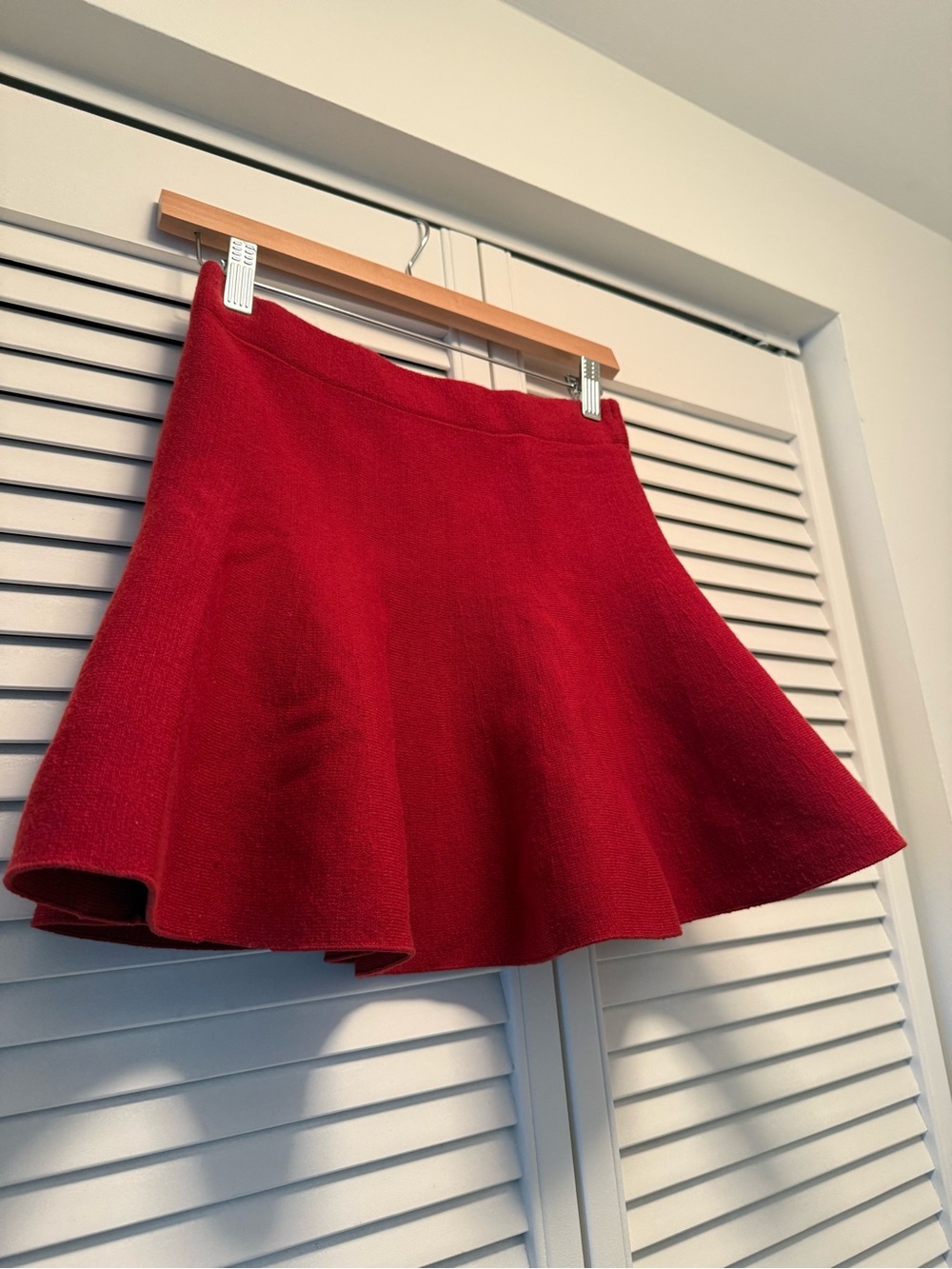 Zara Red Flared Skirt - Classic A-Line Style size M - Picture 2 of 6